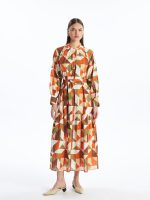 LC WAIKIKI Woman Patterned Long Sleeve Shirt Dress - الصورة 4