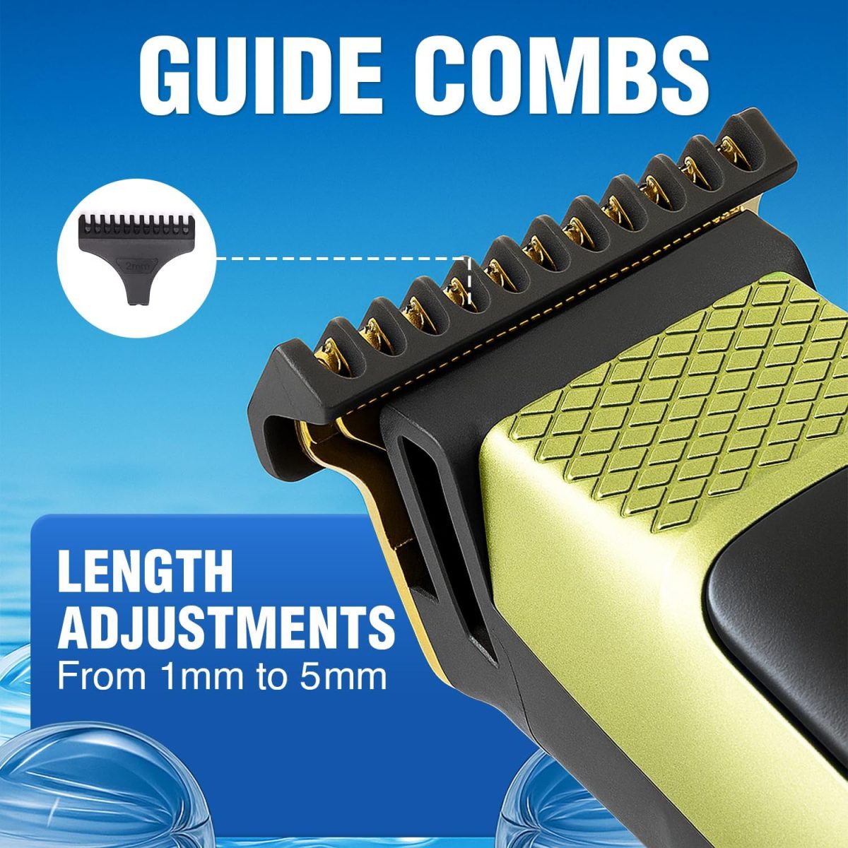 ⁦VGR VL-366 Limited Edition Professional 3 in 1 Grooming Kit with 600mAh Lithium battery, All in one Trimmer for Men, Suitable for Face, Nose, Ear & Body Grooming, 90 min Runtime (Gold) 1 Year Warranty⁩ - الصورة ⁦5⁩