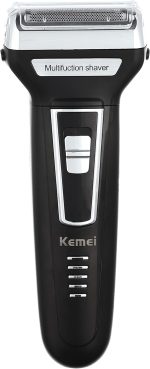 Kemei KM-6558 3in1 Rechargeable Nose Trimmer & Hair Clipper - Black/Silver