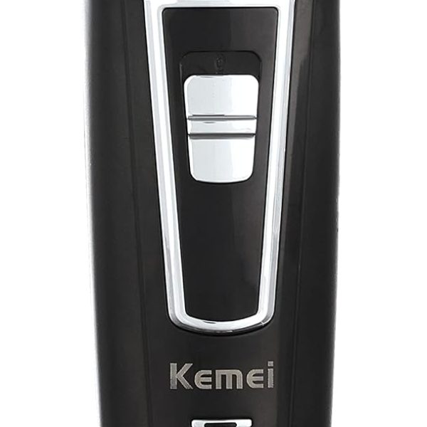 Kemei KM-6558 3in1 Rechargeable Nose Trimmer & Hair Clipper - Black/Silver