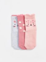 ⁦LC WAIKIKI Printed Baby Girl Socks 3 Pack⁩ - الصورة ⁦3⁩