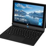 ADREAMER Windows 11 Tablet 10.1" HD Touchscreen, 8GB RAM+ 128GB SSD, Detachable Keyboard, Intel N4120, Type C+USB+HDMI, Portable for Work, Study, CNC & Home Use