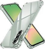 I فولر جراب حماية شفاف من السيليكون لموبايل سامسونج جالاكسي A56 شبكة الجيل الخامس 5G مع زوايا واقية مضادة للصدمات، غطاء حماية شفاف رفيع وناعم ومرن من البولي يوريثين الحراري مقاوم للخدش