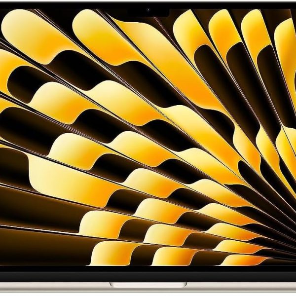 Apple 2023 MacBook Air laptop with M2 chip: 15.3-inch Liquid Retina display, 8GB GB RAM, 256GB;GB SSD storage, Touch ID. Works with iPhone/iPad; Starlight; English