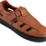 Men’s Premium Leather Sandal – Comfort Walking Slippers with Massage Insole