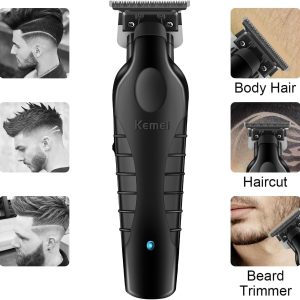 ⁦KEMEI 2299 Trimmer Professional Cordless Hair Clipper for Men Electric Beard Trimmers Barber Hair Cuttings Kit, Zero Gapped T Blade Trimmers for Men, KM-2299⁩ - الصورة ⁦5⁩
