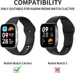 ⁦Strap for Xiaomi Redmi Watch 3 Active, Soft Silicone Bands Bracelet for Redmi Watch Active 3⁩ - الصورة ⁦2⁩