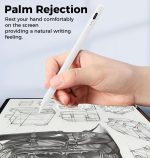 ⁦قلم ستايلس لايباد الجيل 9 و10، شحن سريع لقلم آبل ايباد مع خاصية رفض راحة اليد، متوافق مع ايباد 2018-2024 الجيل 10/9/8/7/6، ايباد برو 13 بوصة M4/12.9 بوصة/11 بوصة، ايباد اير 3/4/5/M2، ايباد ميني 5/6⁩ - الصورة ⁦4⁩