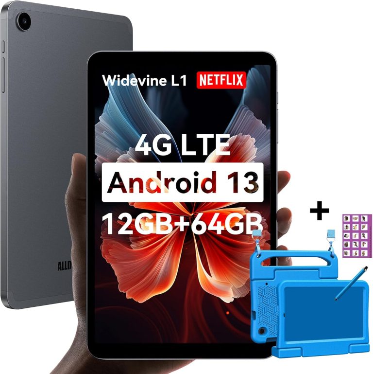 ALLDOCUBE KIZPAD PRO Android 13 Tablet 8.4", 12GB（4+8+64GB 512GB Expandable with Widevine L1 8 Core CPU, 1200×1920FHD Kids Tablet with Parental Control, Pen, AR Animal Card, 4G LTE, 4000mAh, 5MP /5MP