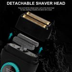 ⁦VGR 377 Foil Shaver for Men, Electric Razor for Shaving Face with Double Foil, 21-Speed 9000 RPM Motor Bald Shavers LED Display Titanium Foils, Barber Supplies (Black), Men's Gifts⁩ - الصورة ⁦3⁩