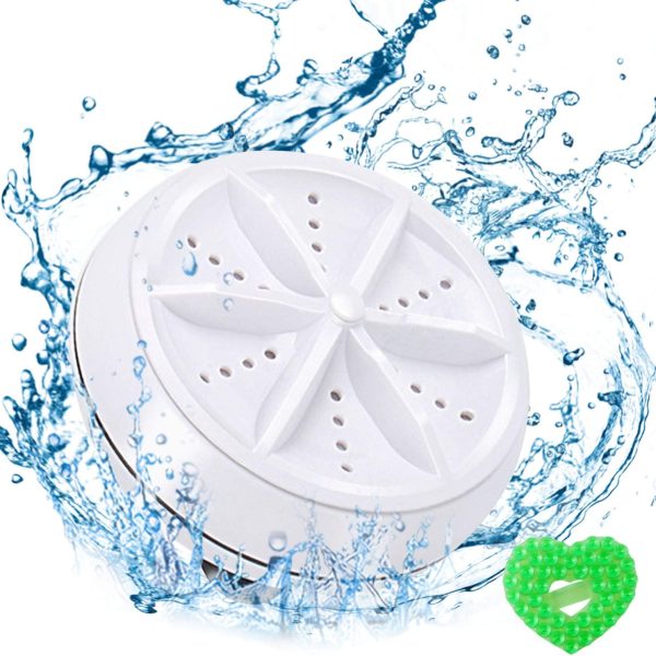 Gosear Portable Mini Washing Machine,Turbo Washer & Dishwasher with USB Powered Portable Ultrasonic Turbine Sterilization Removes Dirt for Personal Laundry Travel Business RV Trip Apartment