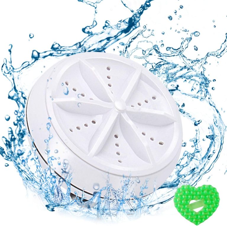 Gosear Portable Mini Washing Machine,Turbo Washer & Dishwasher with USB Powered Portable Ultrasonic Turbine Sterilization Removes Dirt for Personal Laundry Travel Business RV Trip Apartment