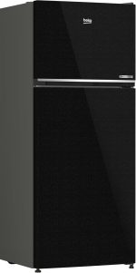 ⁦Beko Refrigerator, 367 Liters, Top Freezer, Inverter, No Frost, Black, RDNE420K02DXIPEGB⁩ - الصورة ⁦2⁩