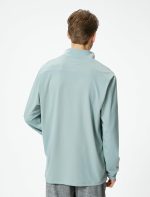 ⁦KOTON mens Half Zipper High Neck Sport Sweatshirt⁩ - الصورة ⁦3⁩