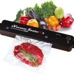 Vacuum Sealer Z, Automatic Food Sealing Machine for Meat and Vegetables, Black