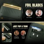 ⁦Vgr V-353 Professional Ultra Thin Electric Shaver - Rechargeable Razor For Face Care, Beard Trimmer With Reciprocating Blade, USB Travel Shaver For Men - Green⁩ - الصورة ⁦4⁩