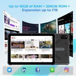 ⁦HOTWAV 2023 Android 13 Outdoor Tablet 10.4'' R6 Ultra Tablets with (8+8 Expand) GB RAM + 256GB ROM 1TB TF, 15600mAh Akku, Octa-core Tablet PC with 2000x1200 FHD+, 16MP Camera⁩ - الصورة ⁦5⁩