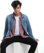 ⁦Andora Mens Full Buttoned Casual Denim Jacket⁩ - الصورة ⁦9⁩