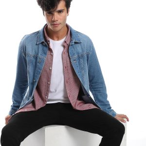 ⁦Andora Mens Full Buttoned Casual Denim Jacket⁩ - الصورة ⁦9⁩