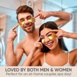 ⁦رقع تحت العين - قناع ذهبي تحت العين بالأحماض الأمينية والكولاجين، قناع تحت العين للعناية بالوجه للهالات السوداء والانتفاخات من تريبل جو (20 زوج)⁩ - الصورة ⁦5⁩