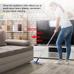 ⁦2Pcs Extendable Appliance Furniture Dolly Mobile Roller, Heavy Duty Adjustable Washing Machine Mobile Rolling Base, Metal Movable Bracket for Refrigerator Washing Machine Dryers Diswashers Base, Grey⁩ - الصورة ⁦5⁩