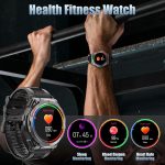 ⁦Military Smart Watch, 1.52-Inch Touch Screen Tactical Smartwatch with Text and Call, Heart Rate, Blood Oxygen, and Activity Trackers - Compatible with iPhone and Android, for Men and Women(Grey)⁩ - الصورة ⁦3⁩