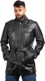 ⁦Men's Genuine Leather Tunic⁩ - الصورة ⁦5⁩