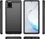 ⁦جراب متوافق مع Samsung Galaxy Note 10 Lite ، - غطاء حماية مصقول مقاوم للصدمات متين رفيع للغاية من ألياف الكربون المصقولة - جراب أصلي جديد فائق الجودة مقاوم للانزلاق من Graby Shop - أسود⁩ - الصورة ⁦3⁩