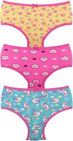 ⁦Karma Pack of 3 Girls' Printed Cotton Panties Underwear⁩ - الصورة ⁦4⁩