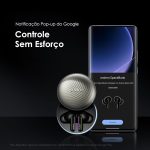 ⁦Oraimo SpaceBuds Hybrid (OTW-630), ANC True Wireless Earbuds, 4 Mic AI Noise Cancellation, 40-Hr Long Playtime, Type-C, Antibacterial Eartips, Waterproof: IPX4 – Space Grey (12 Month Warranty)⁩ - الصورة ⁦5⁩