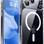 CANSHN Magnetic Compatible with iPhone 17 Pro Max Case Clear, Upgraded [Full Camera Protection] [Compatible with Magsafe] Non-Yellowing Protective Shockproof Bumper Phone Cover 6.9 Inch - Clear