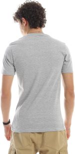 ⁦Printed T-Shirt Cotton For Men - Grey⁩ - الصورة ⁦3⁩