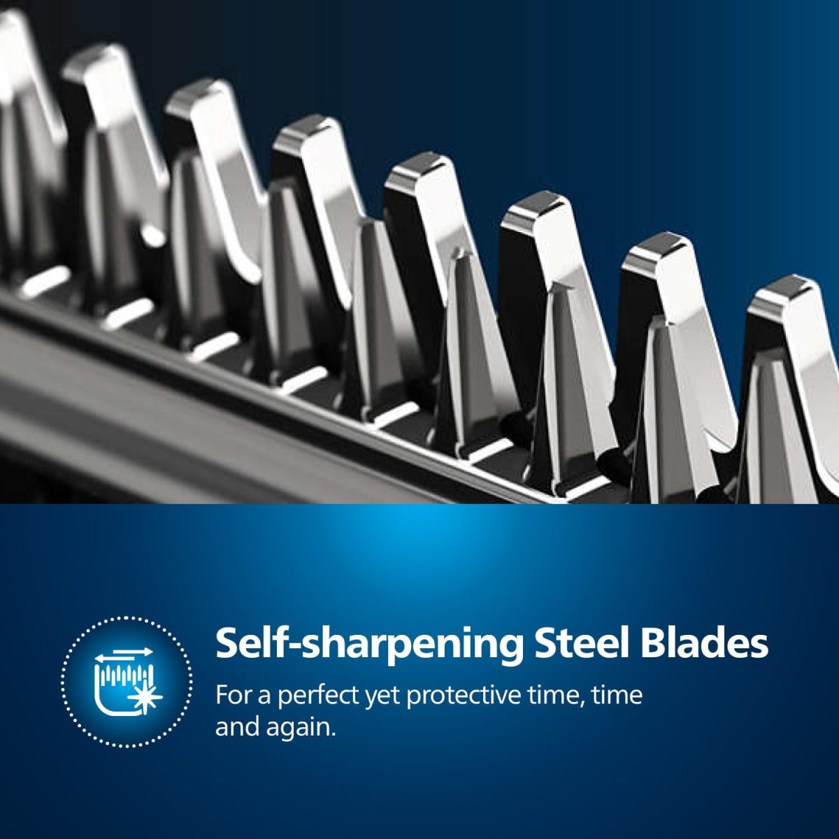 ⁦Philips Beard Trimmer Series 3000 Stainless Steel Blades, With 1mm Precision Settings, Lift & Trim System, 45 min Cordless Use – BT3208/13⁩ - الصورة ⁦5⁩