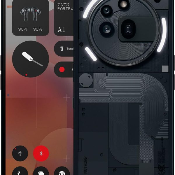 Nothing Phone (3a) Pro 5G Smartphone, 6.77" 120Hz AMOLED Display, 50MP Front Camera, Snapdragon 7s gen3 Processor, Bluetooth 5.4, IP64 Waterproof, 5000mAh,Dual Nano-SIM, Android 15, 12+256GB Black