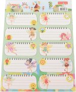 ⁦Set Of 30 Pieces Of School Name Tags for Girls, 10 × 3 Cm TSL-819 With Durable Materials And Long Lasting Use - Multi Colour⁩ - الصورة ⁦3⁩