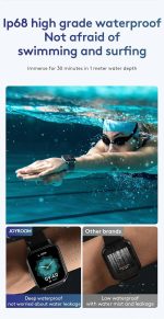 ⁦ساعة سمارت من سلسلة فيت لايف JR-FT3 برو من جوي رووم (للرد على المكالمات وإجراء المكالمات) - لون رمادي غامق⁩ - الصورة ⁦3⁩