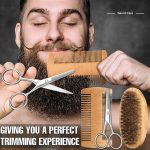 ⁦Beard Growth Kit, Beard Roller Kit, Natural Beard Growth Oil for Patchy Beard, Beard & Mustache Facial Hair Growth, Beard Oil, Beard Balm, Beard Roller, Brush, Comb, Storage Bag, Gifts for Men⁩ - الصورة ⁦2⁩