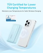 ⁦Anker Zolo Magnetic Power Bank, Compact 10,000 mAh Charger with 30 W Max. Fast Charging, Wireless and Portable, Skin-Friendly and Robust Battery, for iPhone 17/16/15 Series, AirPods and More⁩ - الصورة ⁦4⁩
