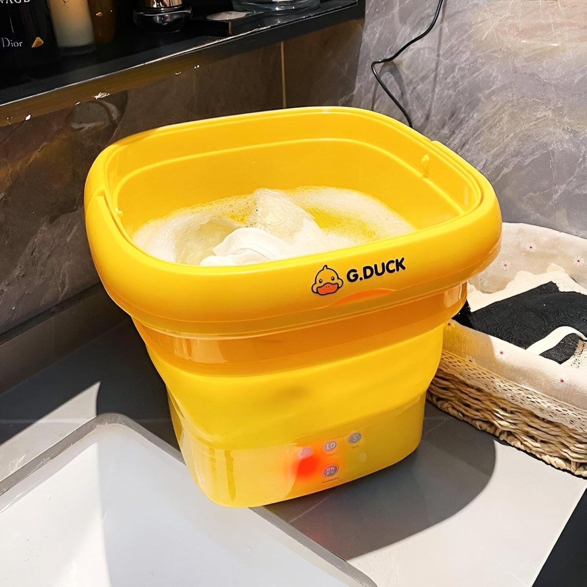 ⁦Washing machine - portable small washing machine for those, children's clothing, easy setup, low energy consumption, space optimizer⁩ - الصورة ⁦9⁩