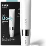 Braun Body Mini Trimmer For Gentle Body Hair Removal, Precision Trimmer, Wet & Dry, 100% Waterproof, BS1000, White
