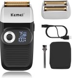 Kemei Foil Shavers for Men Electric Razor with Bald Trimming Cordless Electric Shavers with LED Display 2 in 1