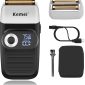 Kemei Foil Shavers for Men Electric Razor with Bald Trimming Cordless Electric Shavers with LED Display 2 in 1