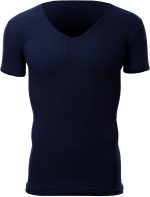 Cottonil Pack of 3 Men's V-Neck Undershirt, Cotton Derby Ribbed Short Sleeve Classic Fit - الصورة 2