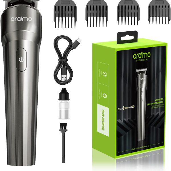 اورايمو مجموعة حلاقة متعددة لاسلكية لتشذيب الشعر للرجال، وقت تشغيل 90 دقيقة، ماكينة حلاقة احترافية للرجال، ماكينة حلاقة شعر للرجال للوجه والرأس والجسم وتشذيب دقيق ومظهر عصري