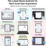 ⁦Tablet 2025 Latest Android 15 Tablets with 10.1 Inch Incell Display, 24GB RAM 256GB ROM /2TB TF, Gemini AI, T606 Octa-Core+8MP Camera, 5000mAh, Widevine L1, 2 in 1 Tablets with Keyboard Mouse Stylus⁩ - الصورة ⁦2⁩