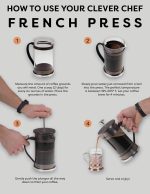 ⁦Clever chef french press coffee maker, maximum flavor coffee brewer with superior filtration, 2 cup capacity, multi colors⁩ - الصورة ⁦6⁩