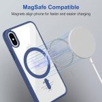 ⁦Dl3 Mobilak Case Magnetic Crystal Clear for iPhone X/iphone XS Case Compatible With Magsafe [Not Yellowing] [Military Protection] [No.1 Strong Magnets] Slim Phone Case Thin Cover (Blue)⁩ - الصورة ⁦3⁩