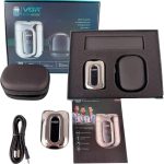 ⁦ماكينة حلاقة احترافية صغيرة للرجال v-342شفرات ثنائية دوارة مقاومة للماء IPX5 تعمل شحن وكهرباء وقت الشحن ساعة وقت تشغيل 60 دقيقة ماتور قوي أداء احترافي⁩ - الصورة ⁦3⁩