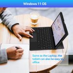 ⁦ADREAMER Windows 11 Tablet 10.1" HD Touchscreen, 8GB RAM+ 128GB SSD, Detachable Keyboard, Intel N4120, Type C+USB+HDMI, Portable for Work, Study, CNC & Home Use⁩ - الصورة ⁦2⁩