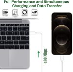⁦iPhone Charger [Apple MFi Certified] Apple Block USB C Fast Wall Plug with 3FT USB C to Lightning Cable for iPhone 14 Pro Max/14/14 Plus/13 Mini/12/12 Pro/11/XR/Xs Max/AirPods/iPad Air 3/Mini 4(White)⁩ - الصورة ⁦5⁩
